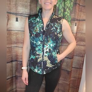 Stylish Blue and Green Quilted Vest